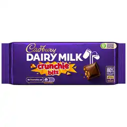 Tesco Cadbury Dairy Milk Crunchie Bits Chocolate Bar 180g offer