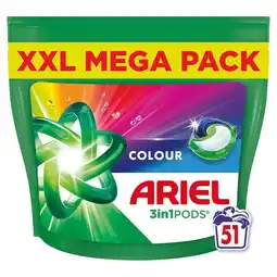 Tesco Ariel All in One Washing Pods Colour 51 washes 928.2g offer