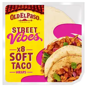 Tesco Old El Paso Soft Taco Wraps Street Vibes 8 Pack 220G offer