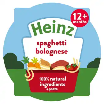 Tesco Heinz Spaghetti Bolognese Baby Food Tray 200g offer