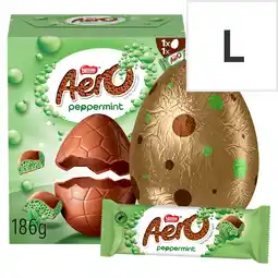 Tesco Aero Peppermint Milk Chocolate Easter Egg With Bar 186G offer