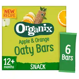 Tesco Organix Apple & Orange Soft Oaty Bars 6x23g offer