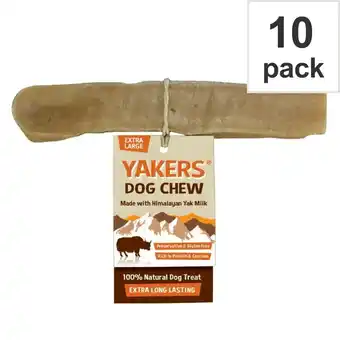 Tesco Yakers Dog Chew X-large (Pack of 10) offer