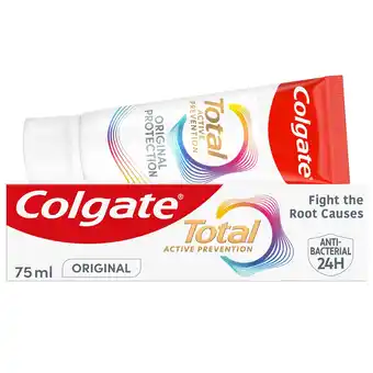 Tesco Colgate Total Active Prevention Original Toothpaste 75ml offer