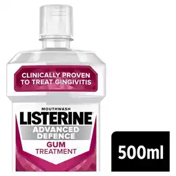 Tesco Listerine Advanced Defence Gum Treatment Mouthwash 500ml offer