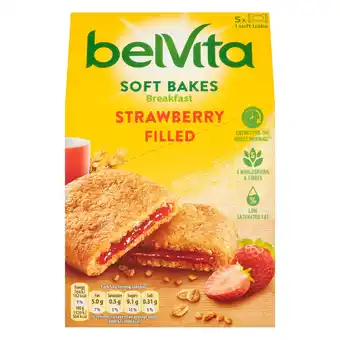 Tesco BelVita Breakfast Soft Bakes Strawberry Filled 5 Pack 250G offer