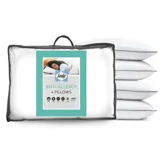 Tesco Sealy Anti Allergy Bed Pillows with DuPont Deluxe Fibres , 4 Pack offer