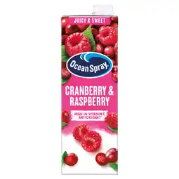 Tesco Ocean Spray Cranberry & Raspberry Juice Drink 1 Litre offer