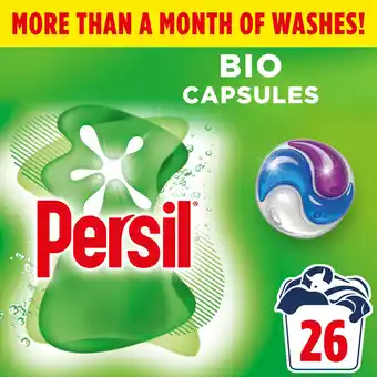 Tesco Persil Bio 3 in 1 Laundry Washing Detergent Capsules 26 washes 548.6g offer