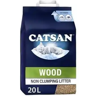 Tesco 20L Catsan Wood Comfort Non Clumping Cat Litter 100% Natural & Biodegradable offer