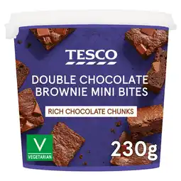 Tesco Tesco Double Chocolate Brownie Mini Bites 230g offer