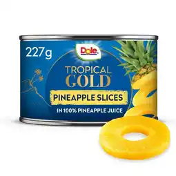 Tesco Dole Tropical Pineapple Slices In Juice 227G offer