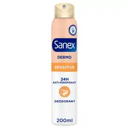 Tesco Sanex Dermo Sensitive 24 Hr Antiperspirant Deodorant 200ml offer