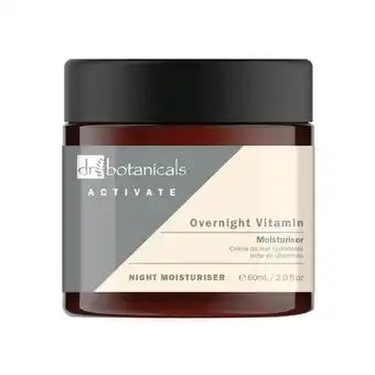 Tesco Dr Botanicals Activate Overnight Vitamin Moisturiser 60ml offer