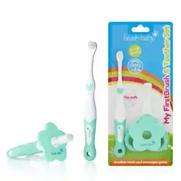 Tesco My FirstBrush Baby Toothbrush & FirstTeether For Babies Set (0-18 months) offer