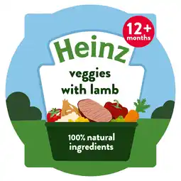 Tesco Heinz Veggies with Lamb Baby Food Tray 200g offer