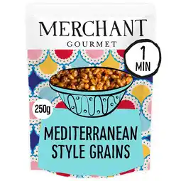 Tesco Merchant Gourmet Moreish Mediterranean Style Grains with Tomato & Olive 250g offer