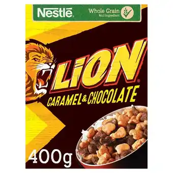 Tesco Nestle Lion Caramel & Chocolate Wholegrain Cereal 400g offer