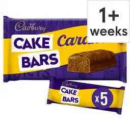 Tesco Cadbury Caramel Cake Bars 5 Pac offer