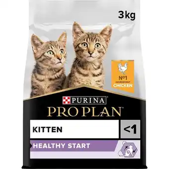 Tesco Pro Plan Healthy Start Dry Kitten Food Chicken 3kg offer