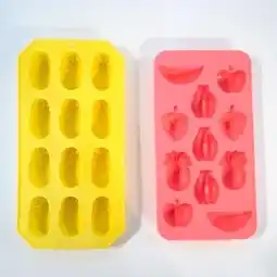 Tesco Fruit Shapes Ice Cubes Mould Reusable Tray 20cm offer