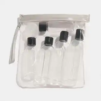 Tesco OHS 7 Piece Carry On Cabin Travel Liquid Bottle Set - Clear offer