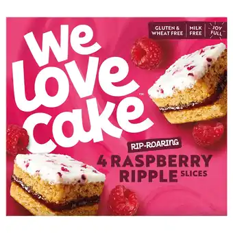 Tesco We Love Cake Free From Raspberry Ripple 4 Pack 150G offer