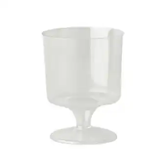 Tesco Clear Plastic Wine Goblet Glasses 175ml - Pack of 4 offer