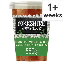 Tesco Yorkshire Provender Vegan Rustic Vegetable Soup 560g offer