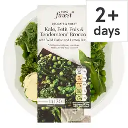 Tesco Tesco Finest Kale, Peas & Tenderstem Broccoli with Wild Garlic Butter 175g offer