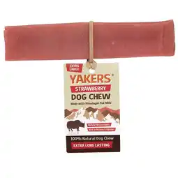 Tesco Yakers Dog Chew Strawberry Extra Large (Pack of 10) offer