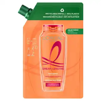 Tesco L'Oreal Dream Lengths Shampoo Refill 500Ml offer