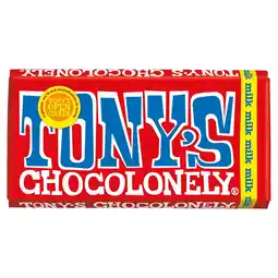 Tesco Tony's Chocolonely Milk Chocolate 180G offer