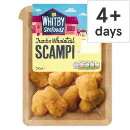 Tesco Whitby Seafoods Jumbo Scampi 200g offer