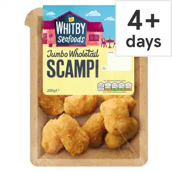 Tesco Whitby Seafoods Jumbo Scampi 200g offer