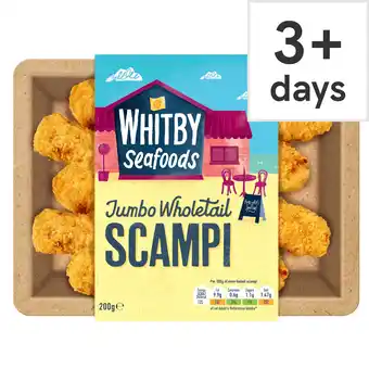 Tesco Whitby Seafoods Jumbo Scampi 200g offer