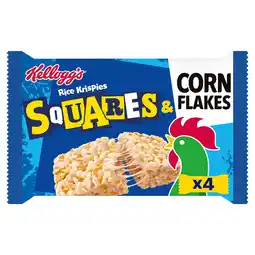 Tesco Kellogg's Rice Krispies Squares & Corn Flakes Cereal Bars 4 x 31g offer