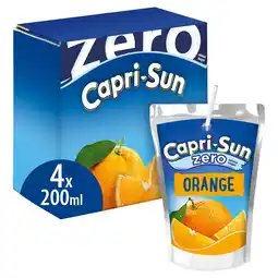 Tesco Capri-Sun Zero Orange 4 x 200ml offer