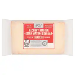 Tesco Tesco Finest Hickory Smoked Extra Mature Cheddar Cheese 300g offer