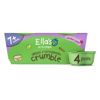 Tesco Ella's Kitchen Organic Apple & Cinnamon Crumble 7+M 4x80g offer