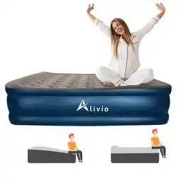 Tesco Alivio Inflatable Single Air Bed With Built-In Pump - Air Mattress offer