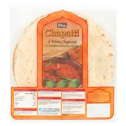 Tesco Dina White Chapattis 6 pack offer