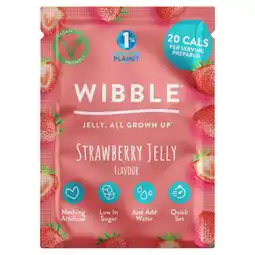 Tesco Wibble Strawberry Vegan Jelly Crystals 57g offer