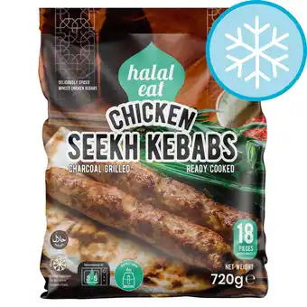 Tesco Halal Eat Chicken Seekh Kebab 18 Pieces 720g offer