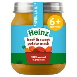 Tesco Heinz Beef & Sweet Potato Mash Baby Food Jar 120g offer