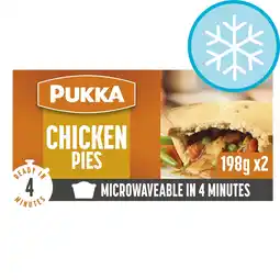 Tesco Pukka Chicken Microwaveable Shortcrust Pies 2 Pack offer