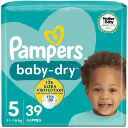 Tesco Pampers Baby Dry Size 5 Essential Pack 39 Nappies offer