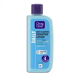 Tesco Clean & Clear Deep Cleansing Lotion Face Wash Sensitive Skin 200ml offer