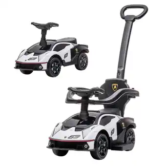 Tesco AIYAPLAY 2 in 1 Ride On Cars for Toddlers Licensed Baby Push Car White offer