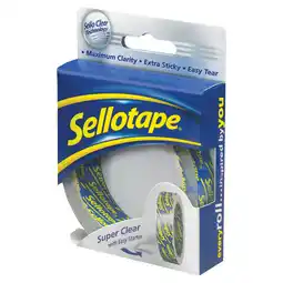 Tesco Sellotape Sello Clear 24Mm X 50M offer